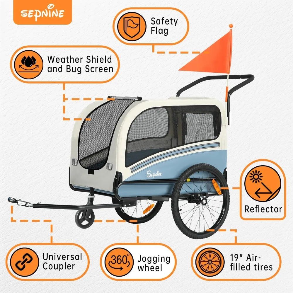 Sepnine Dog Bike Trailer and Pet Stroller Carrier