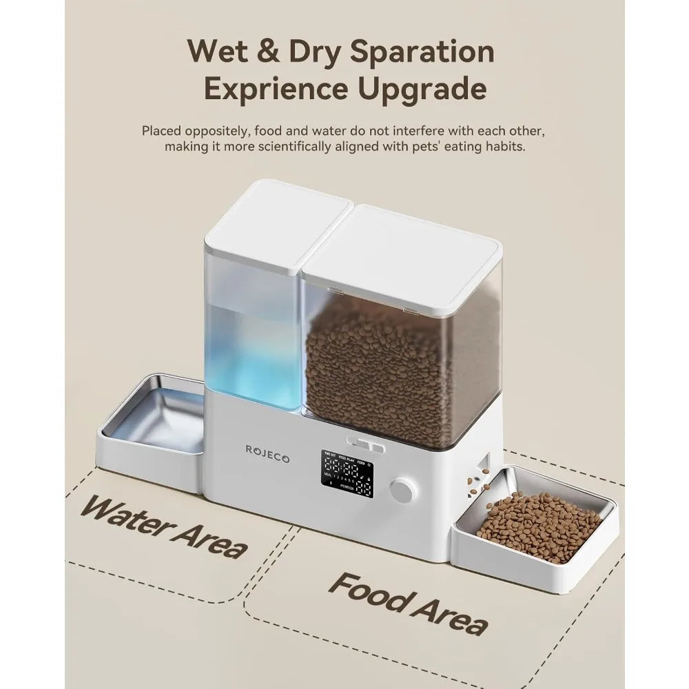Hign-Concerned Automatic Cat Feeder and Water Dispenser Set