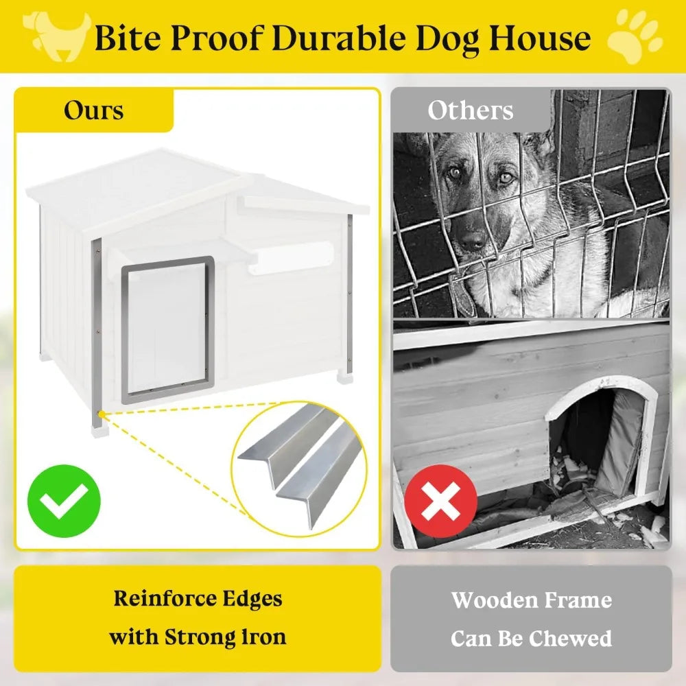 NoEnName_Null Outdoor Dog House Weatherproof Wooden Kennel