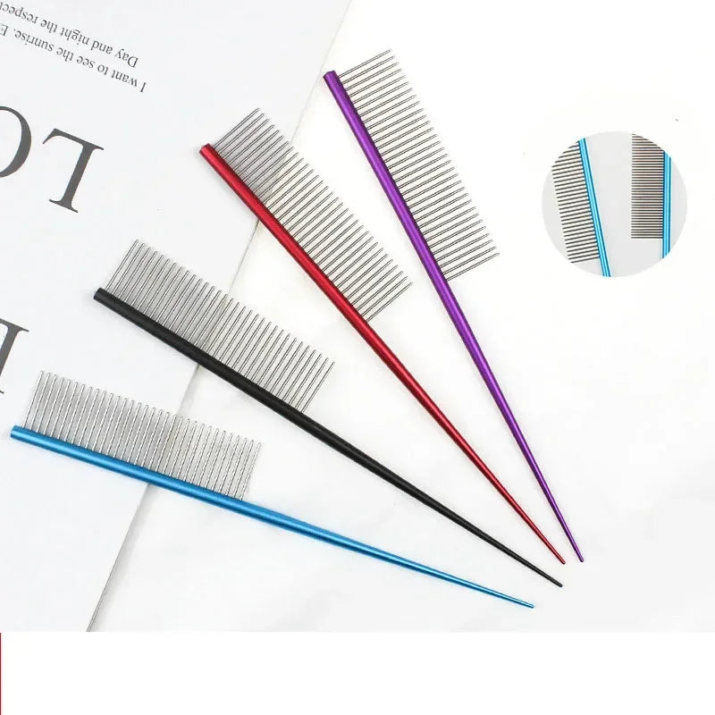 Pet Grooming Comb Undercoat Rake for Cats and Dogs Durable Stainless Steel Tool for Removing Tangles Small Medium Large Breeds