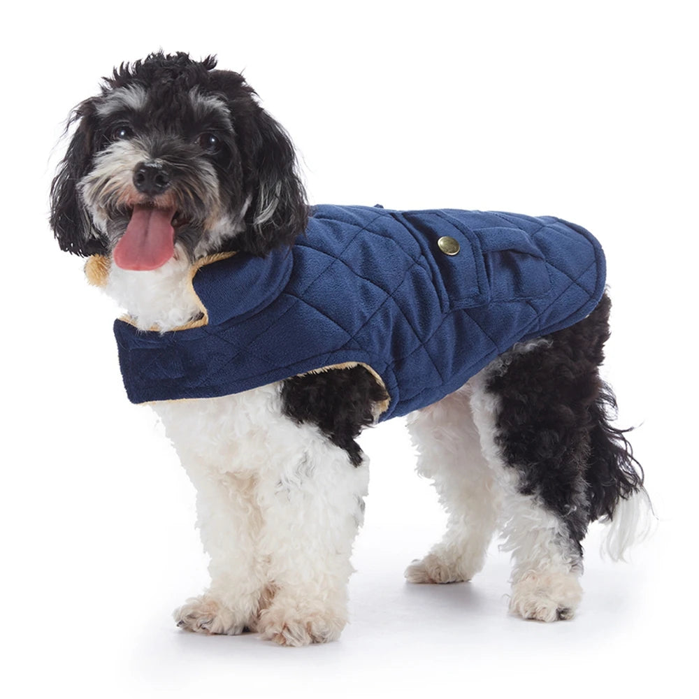 Winter Warm High Collar Dog Coat With Soft Fleece Fabric