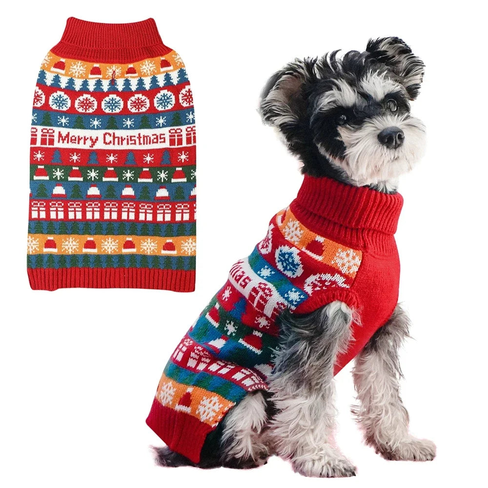 Guangdong Christmas Puppy Sweater Warm Knitwear for Small Dogs