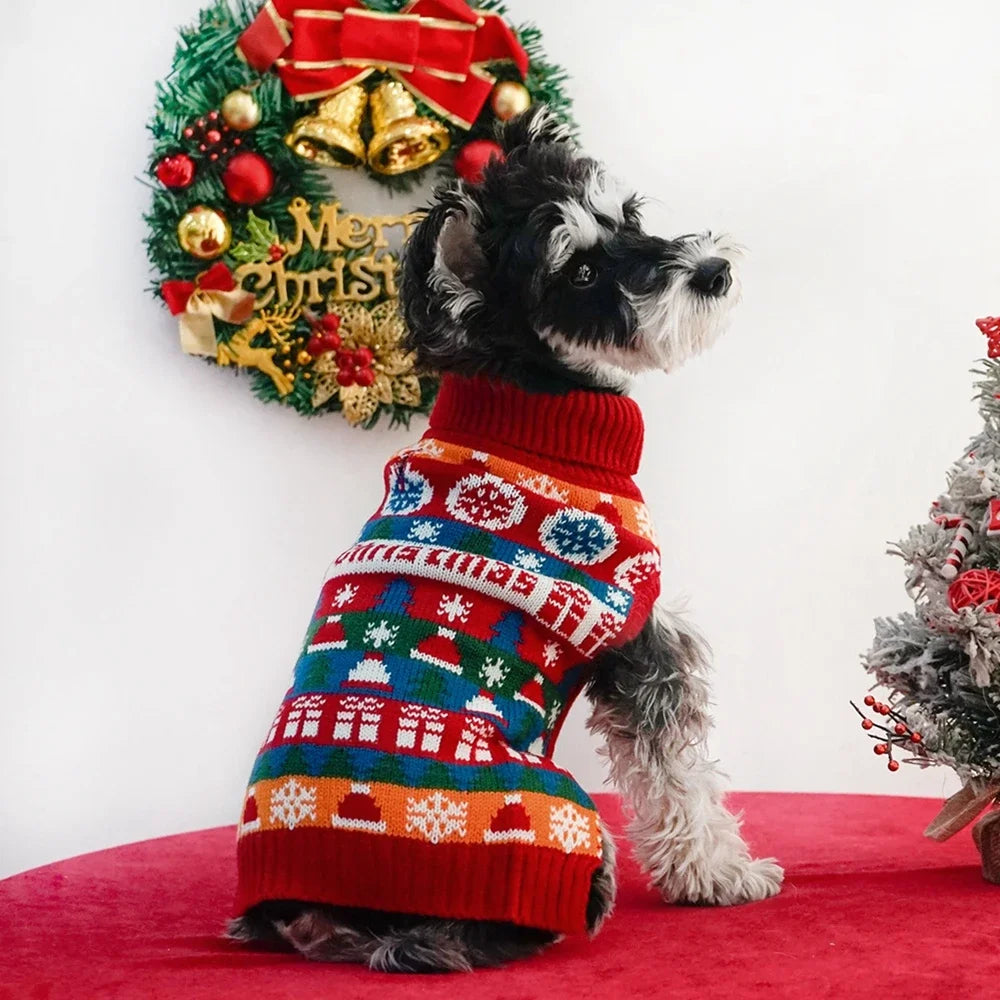 Guangdong Christmas Puppy Sweater Warm Knitwear for Small Dogs