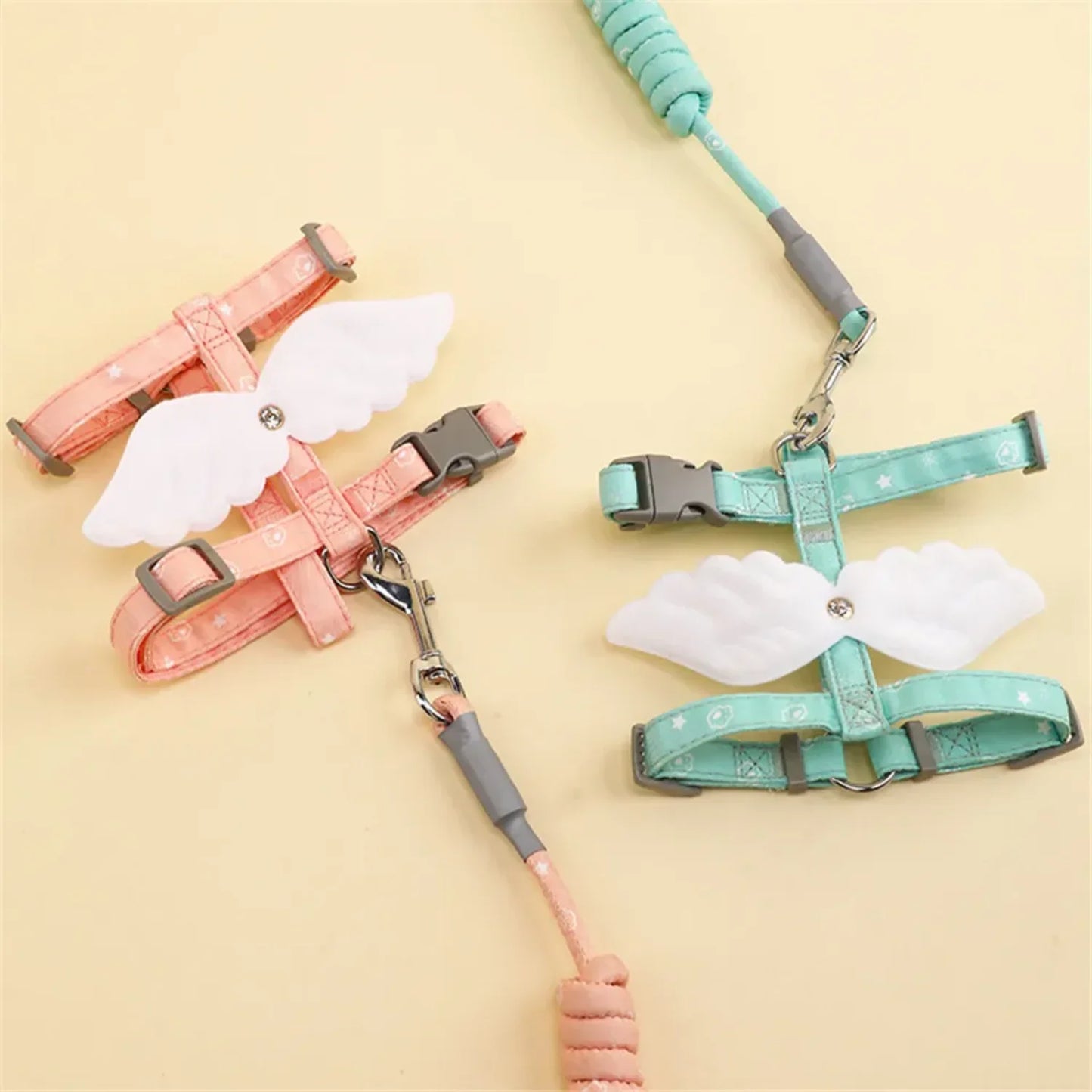 Sweet Angel Wing Cat Harness With 120cm Leash Outdoor Set