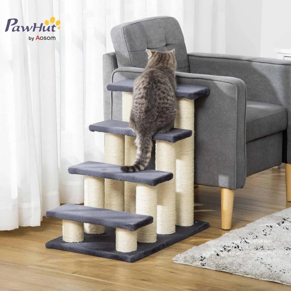 Cat Tree For High Beds Indoor Cats With Sisal Scratching Post