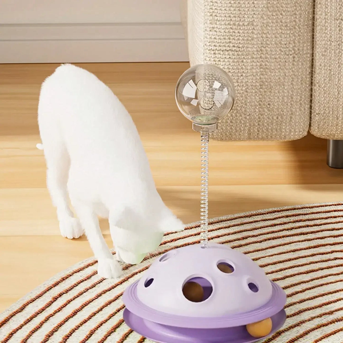 NoEnName Null Interactive Cat Snack Dispenser Educational Toy