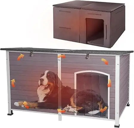NoEnName_Null Outdoor Insulated Dog House for Winter Weather Protection