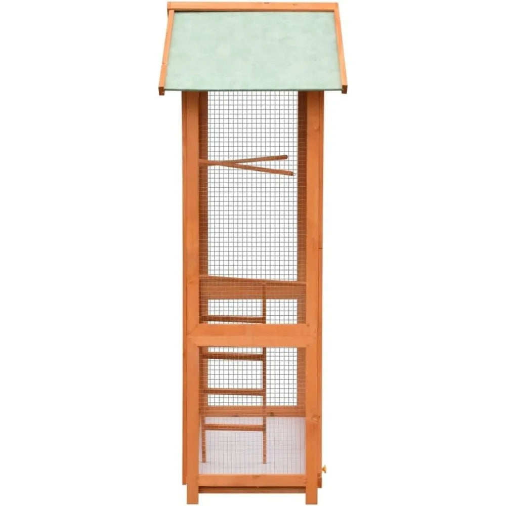 Fregramei Wooden Outdoor Bird Aviary Parrot Cage Small Bird