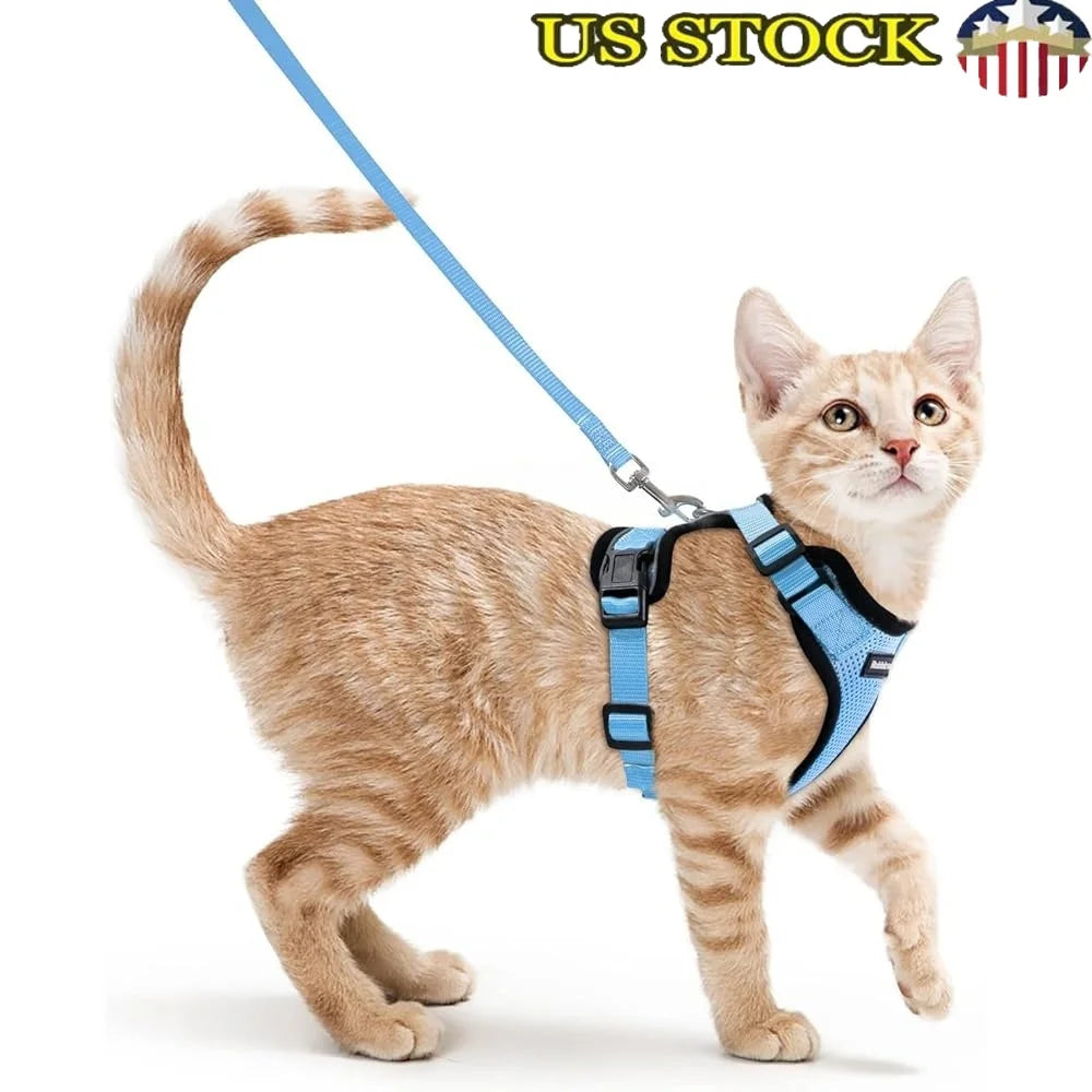 Escape Proof Cat Harness Leash Adjustable Soft Vest