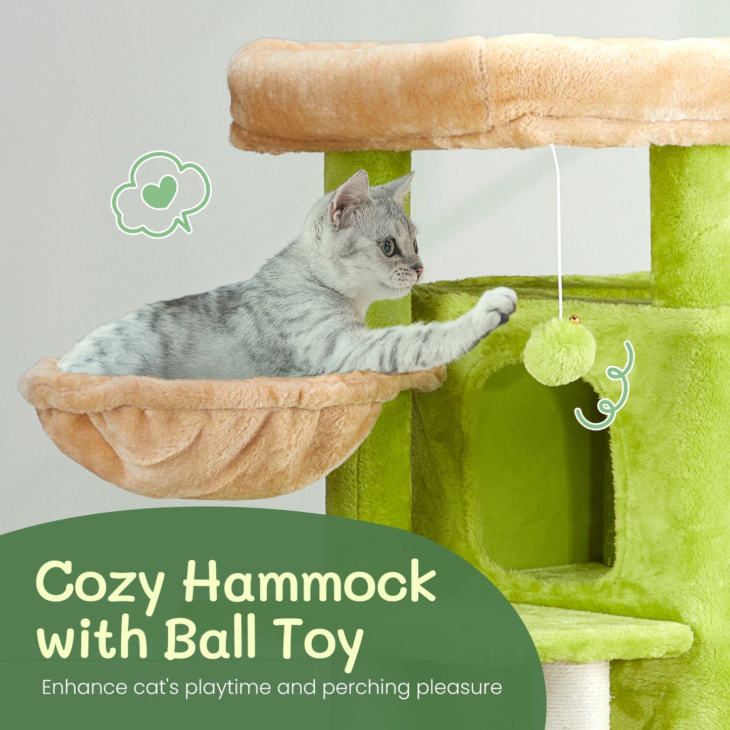 NoEnName Cat Tree Tower Indoor Activity Center for Cats