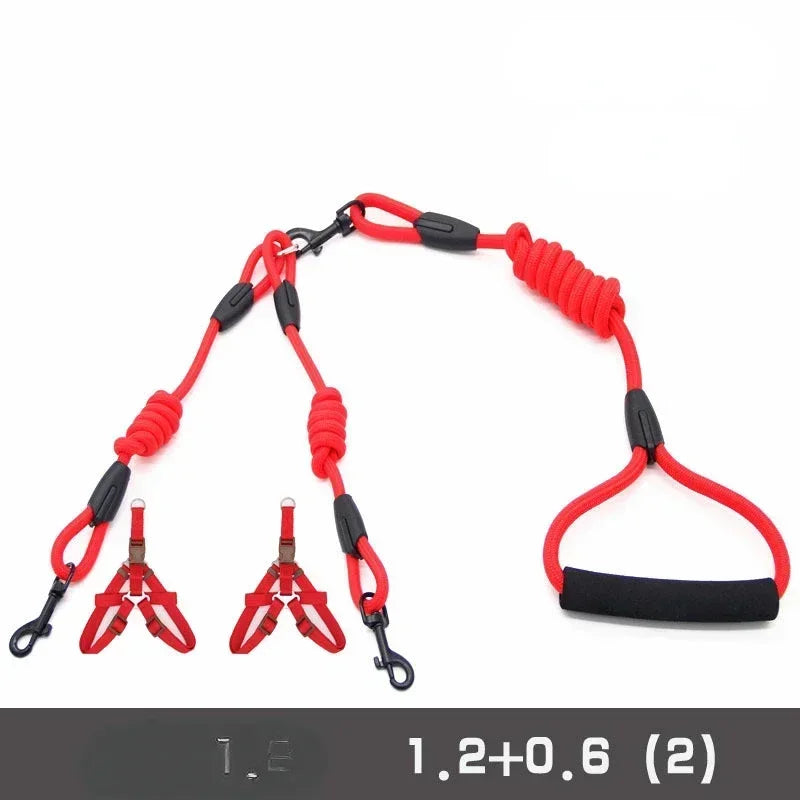 NoEnName_Null Double Dog Leash Coupler for Small Dogs