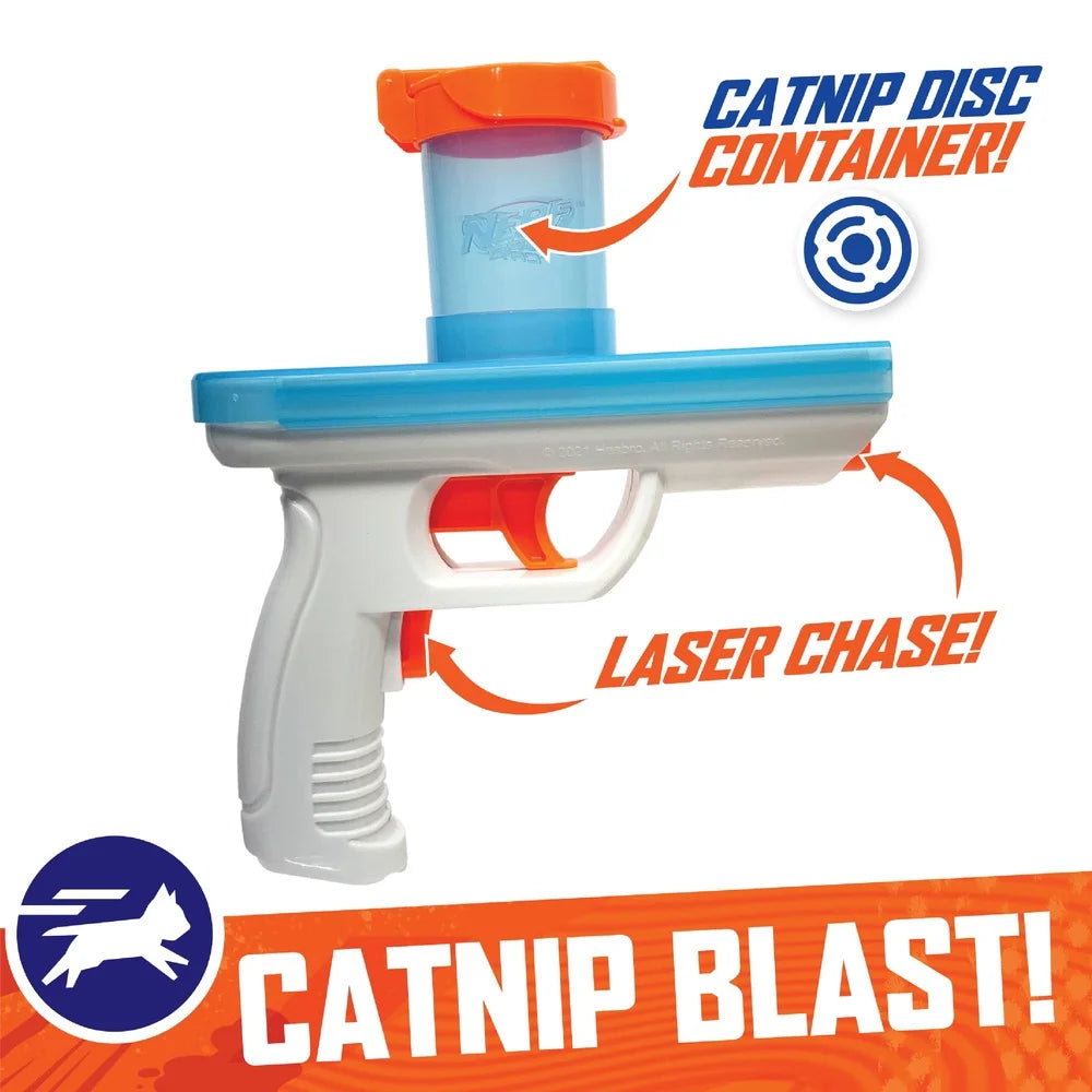 XMSJ Catnip Disc Treat Blaster Toy with Laser Light