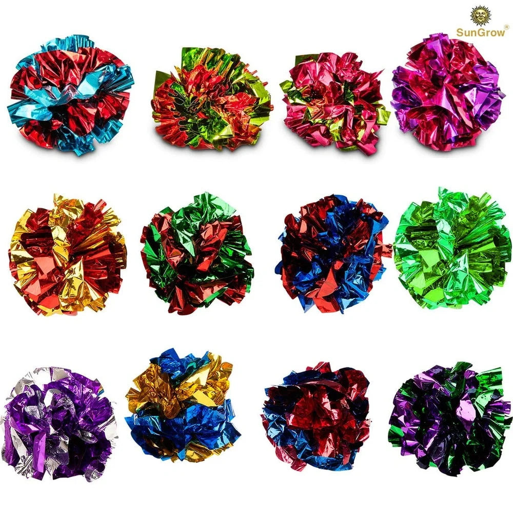 XMSJ Indoor Crinkle Balls for Cats and Kittens 12 Count