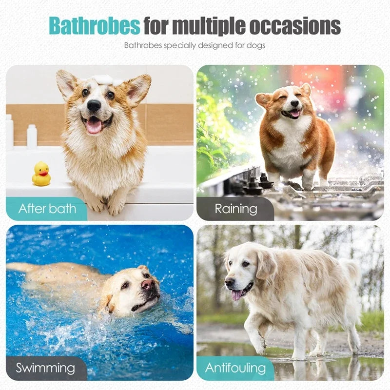 Pet Bathrobe Coat Fast Water Absorbent Towel For Dogs