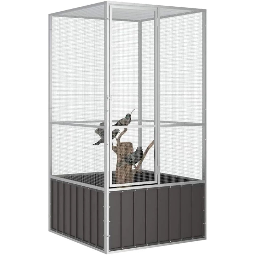 Secure Ventilated Bird Aviary Galvanized Steel Cage
