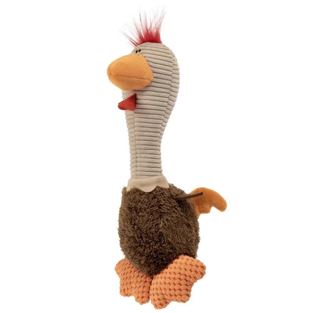 XMSJ Durable Long Neck Rooster Squeaky Dog Toy