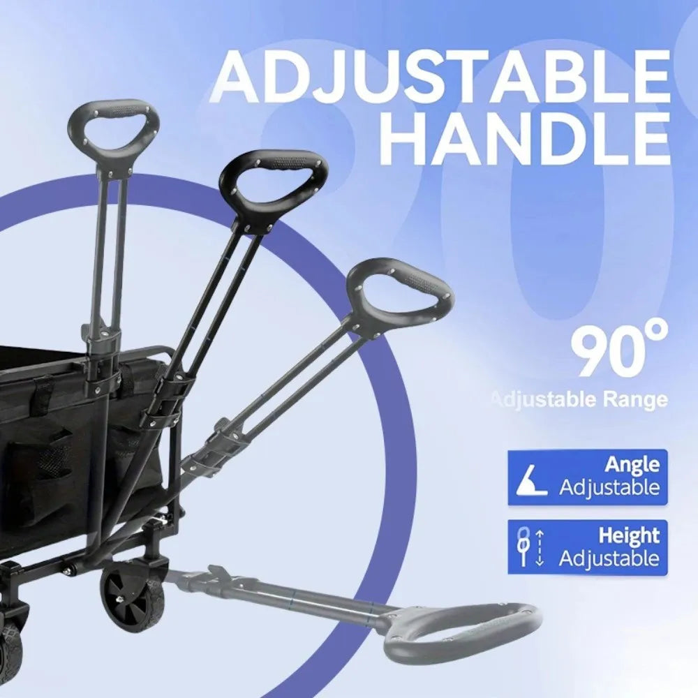 NoEnName Null Collapsible Foldable Wagon Cart With All Terrain Wheels