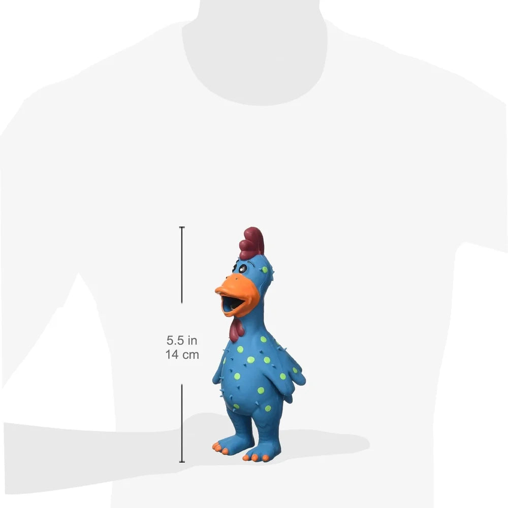 XMSJ Latex Rooster Dog Toy Squeaky Plush Floatable Fetch Toy