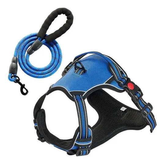 No Pull Adjustable Dog Harness for Large Dogs With Leash