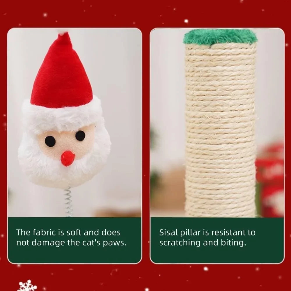 Christmas Series Cat Scratch Pillar Durable Decompression Toy