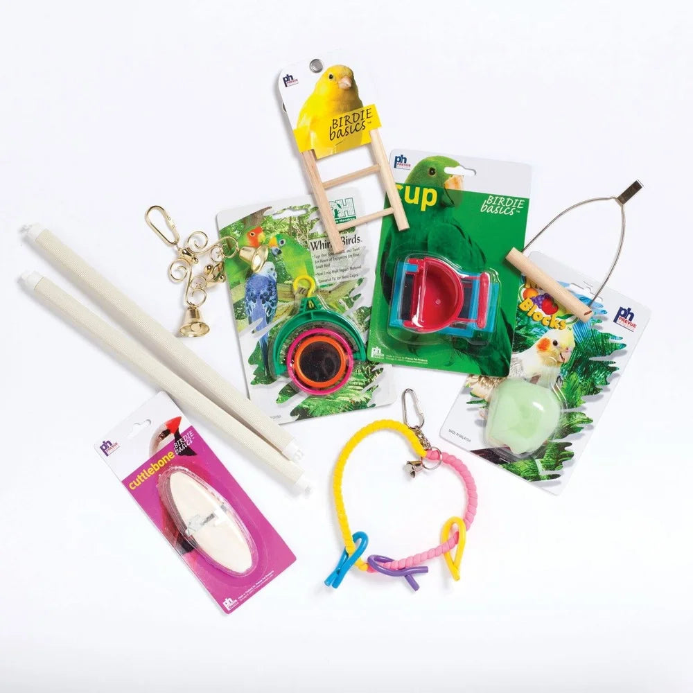 XMSJ Square Roof Bird Cage Starter Kit With Accessories