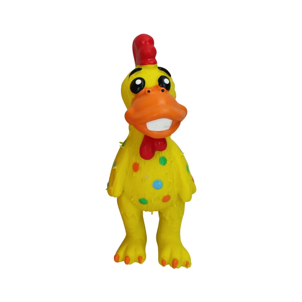XMSJ Latex Rooster Dog Toy Squeaky Plush Floatable Fetch Toy