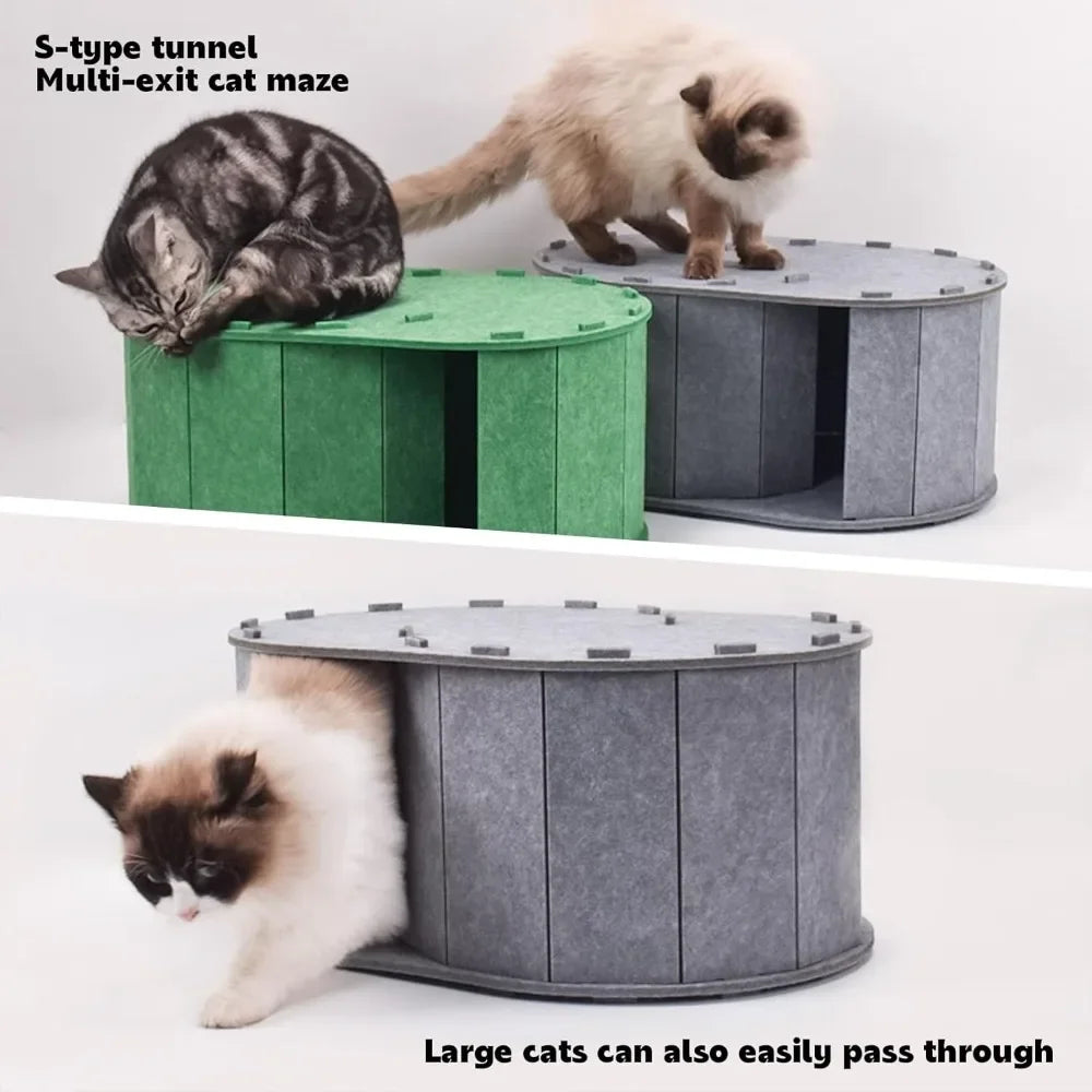NoEnName_Null Cat Tunnel Bed with S-Shaped Maze Design