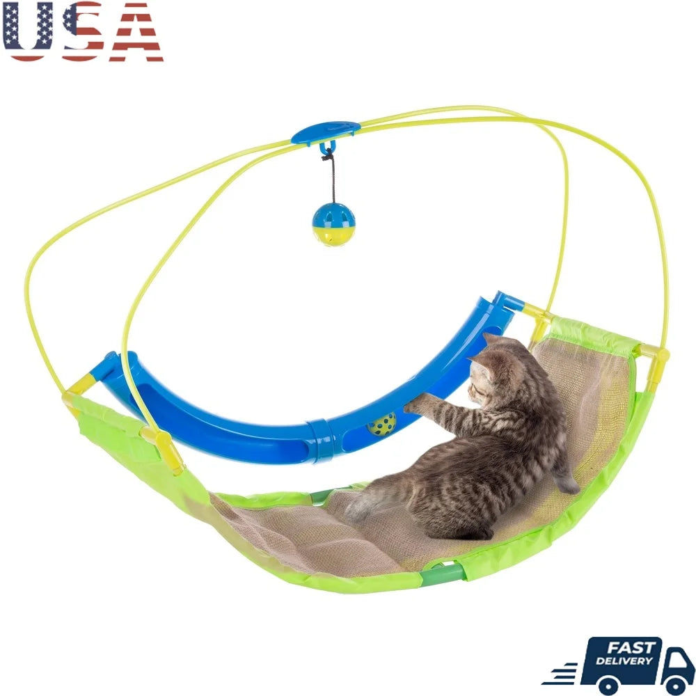 XMSJ Interactive Cat Toy Activity Mat with Scratching Area