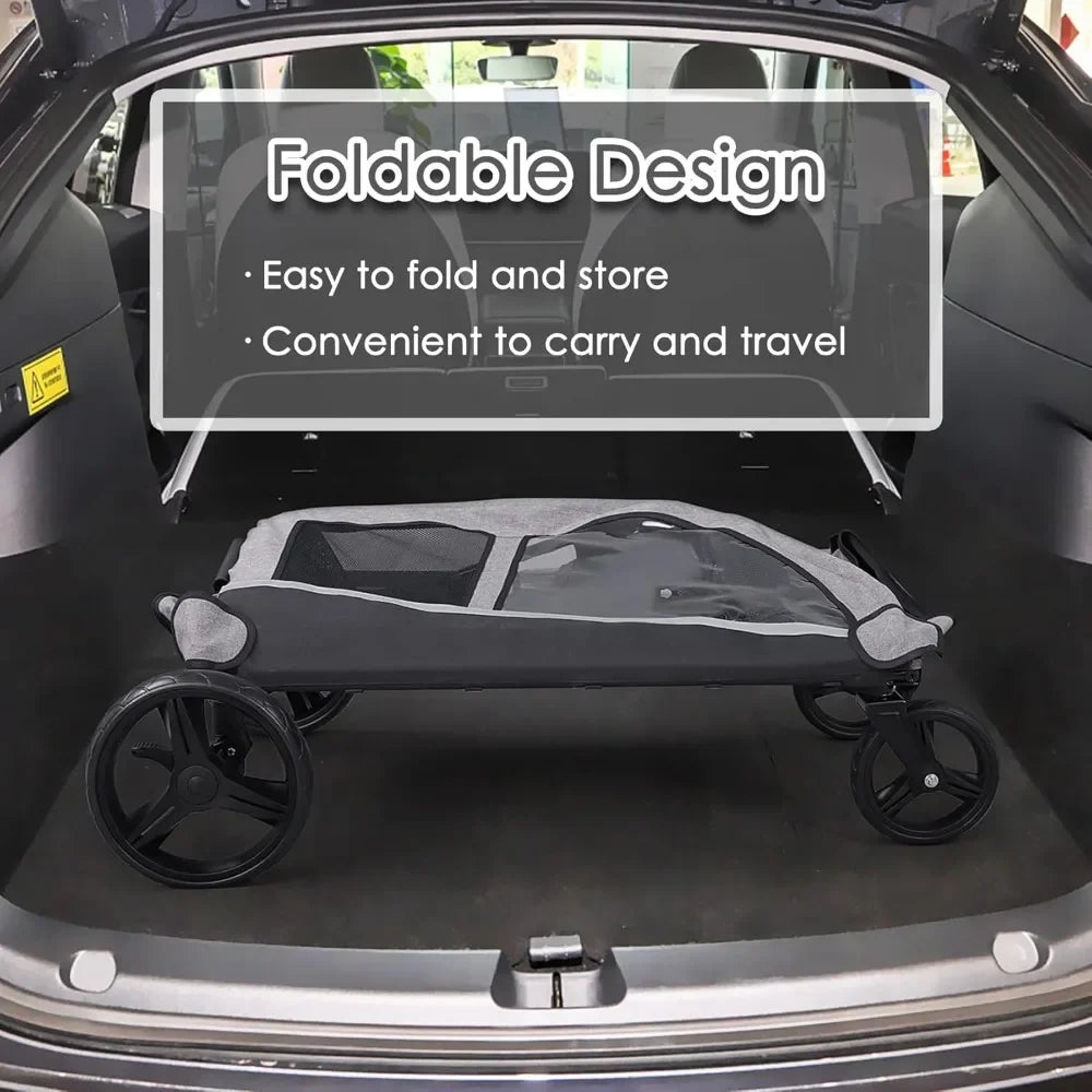 NoEnName_Null Extra Large Pet Stroller for Medium and Large Dogs