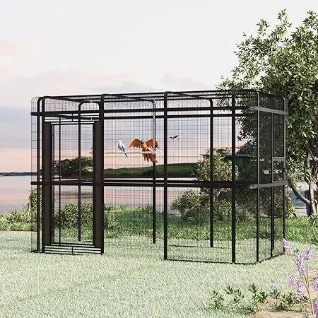 Heavy Duty Outdoor Walk In Bird Aviary Cage For Parrots