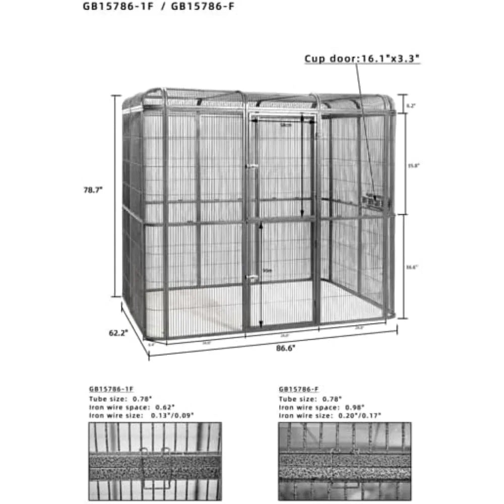 SENY Heavy Duty Walk In Aviary Cage For Large Birds