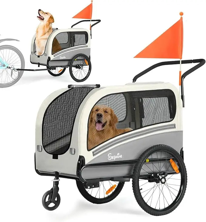 Sepnine Dog Bike Trailer and Pet Stroller Carrier