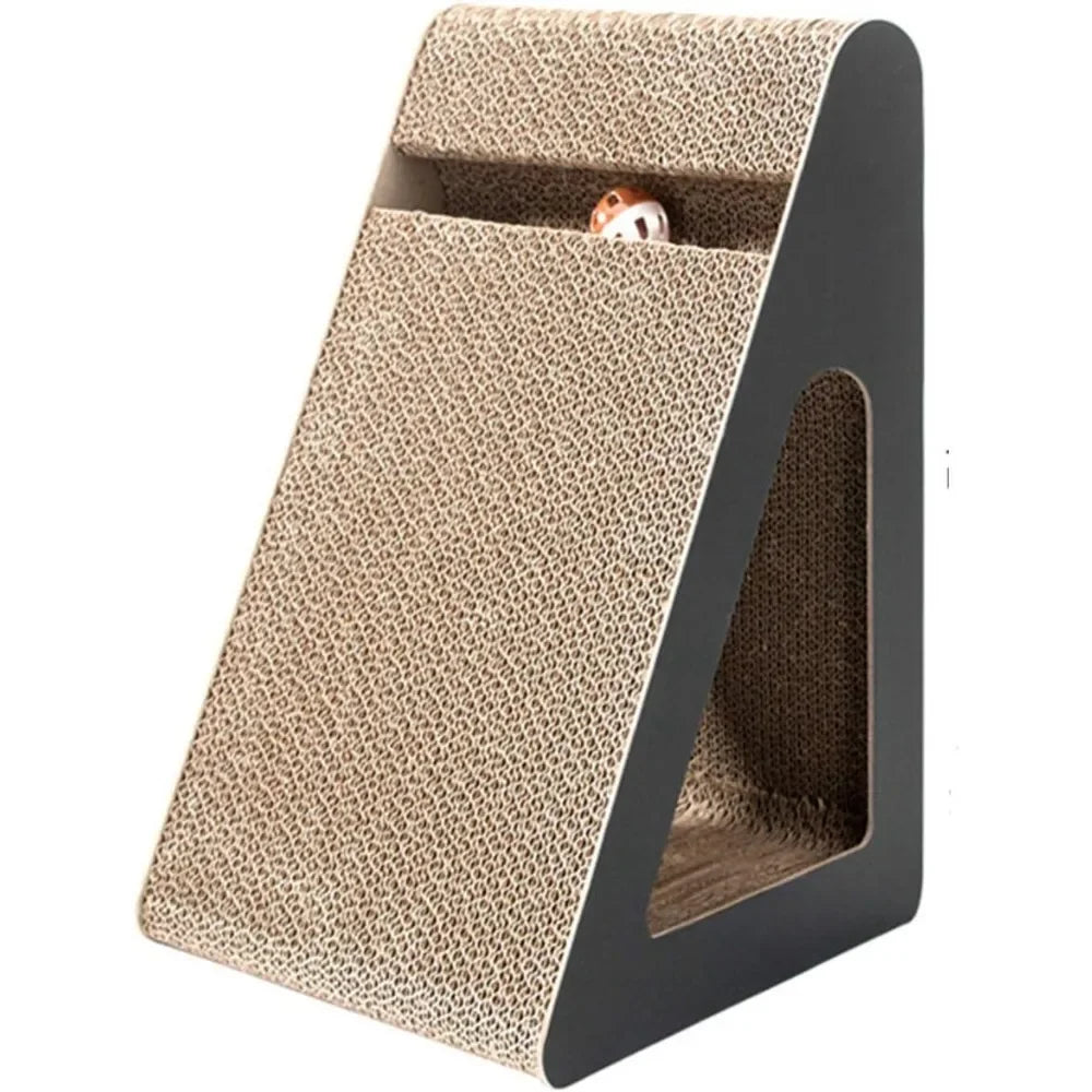 Cat Scratching Board with Tunnel Holes and Toy Balls