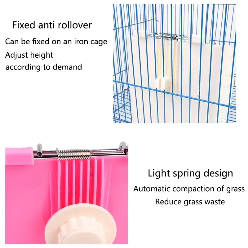 Rabbit Hay Feeder Dispenser For Hanging Cage Small Animals