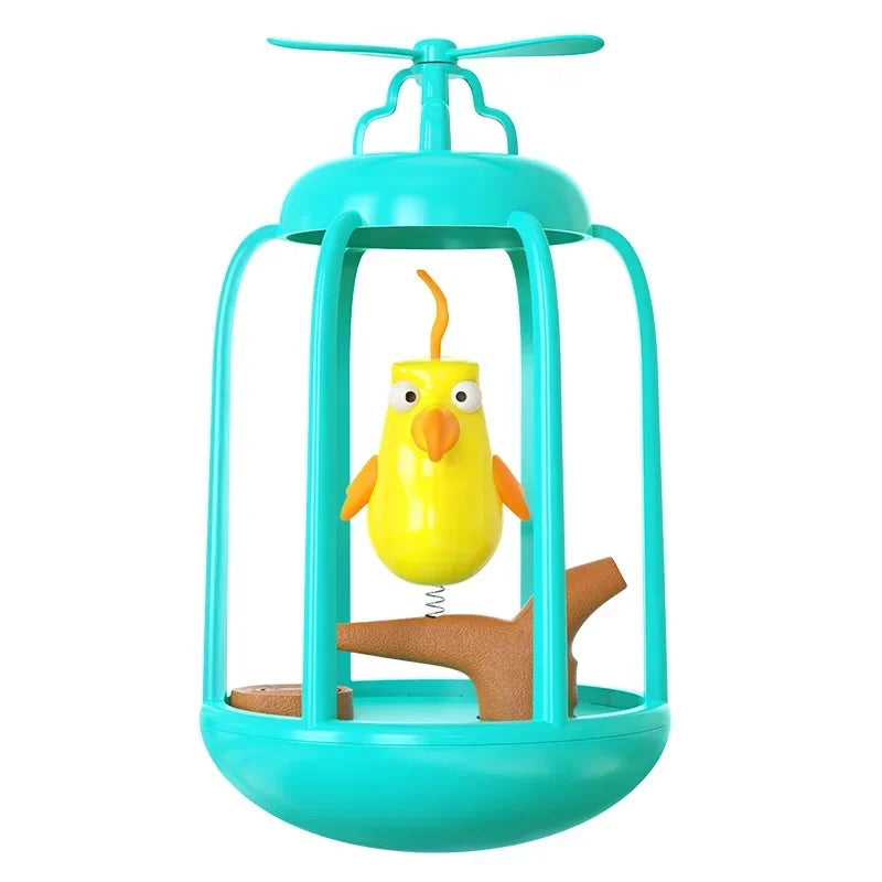 CN Guangdong Cat Interactive Squeaky Swinging Bird Cage Toy