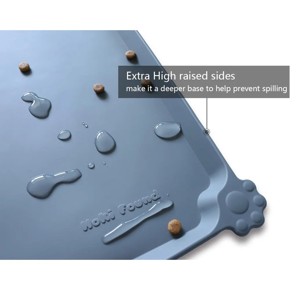 NoEnName Waterproof Pet Feeding Mat Non-Slip Silicone Easy Clean