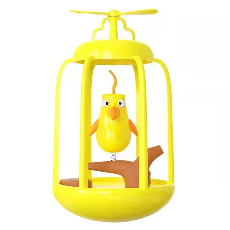 CN Guangdong Cat Interactive Squeaky Swinging Bird Cage Toy
