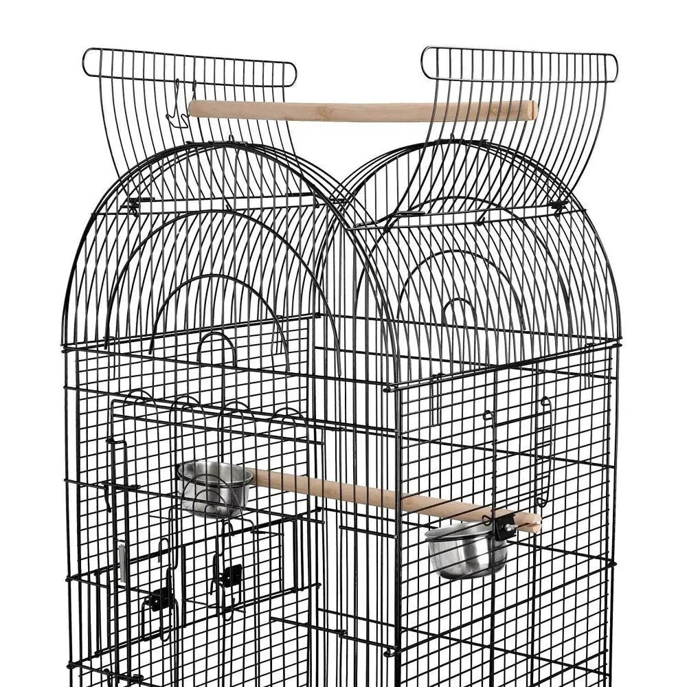 Guangdong Rolling Bird Cage With Open Play Top And Stand