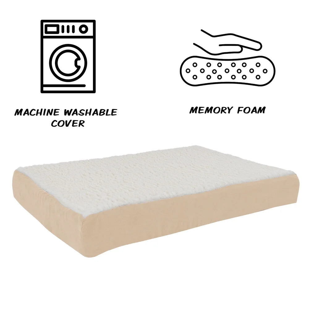 XMSJ Orthopedic Dog Bed with Memory Foam and Removable Cover