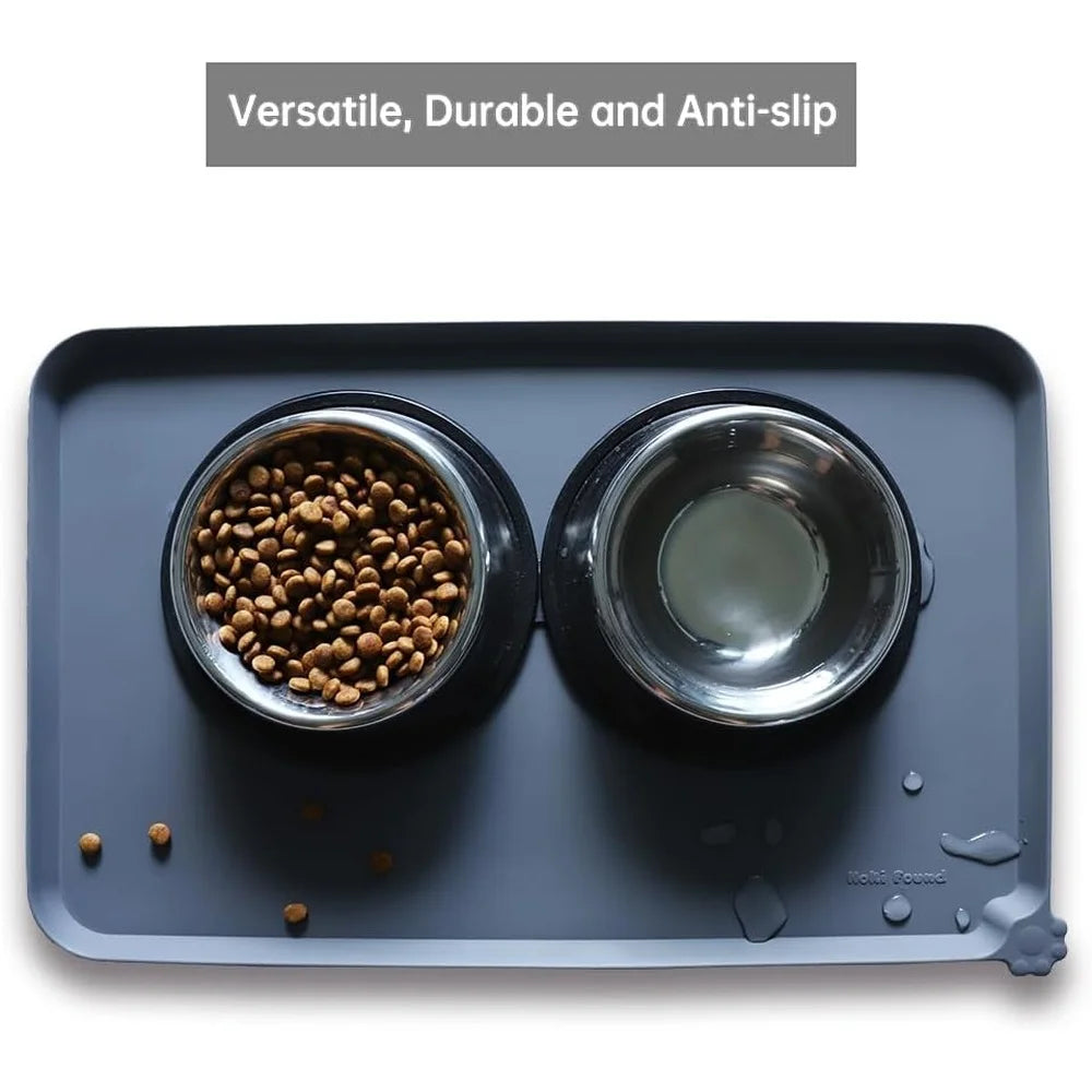 NoEnName Waterproof Pet Feeding Mat Non-Slip Silicone Easy Clean