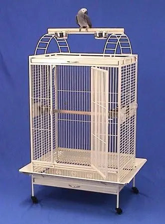 Eggshell White Large Parrot Cage 32W x 22D x 64H for Birds