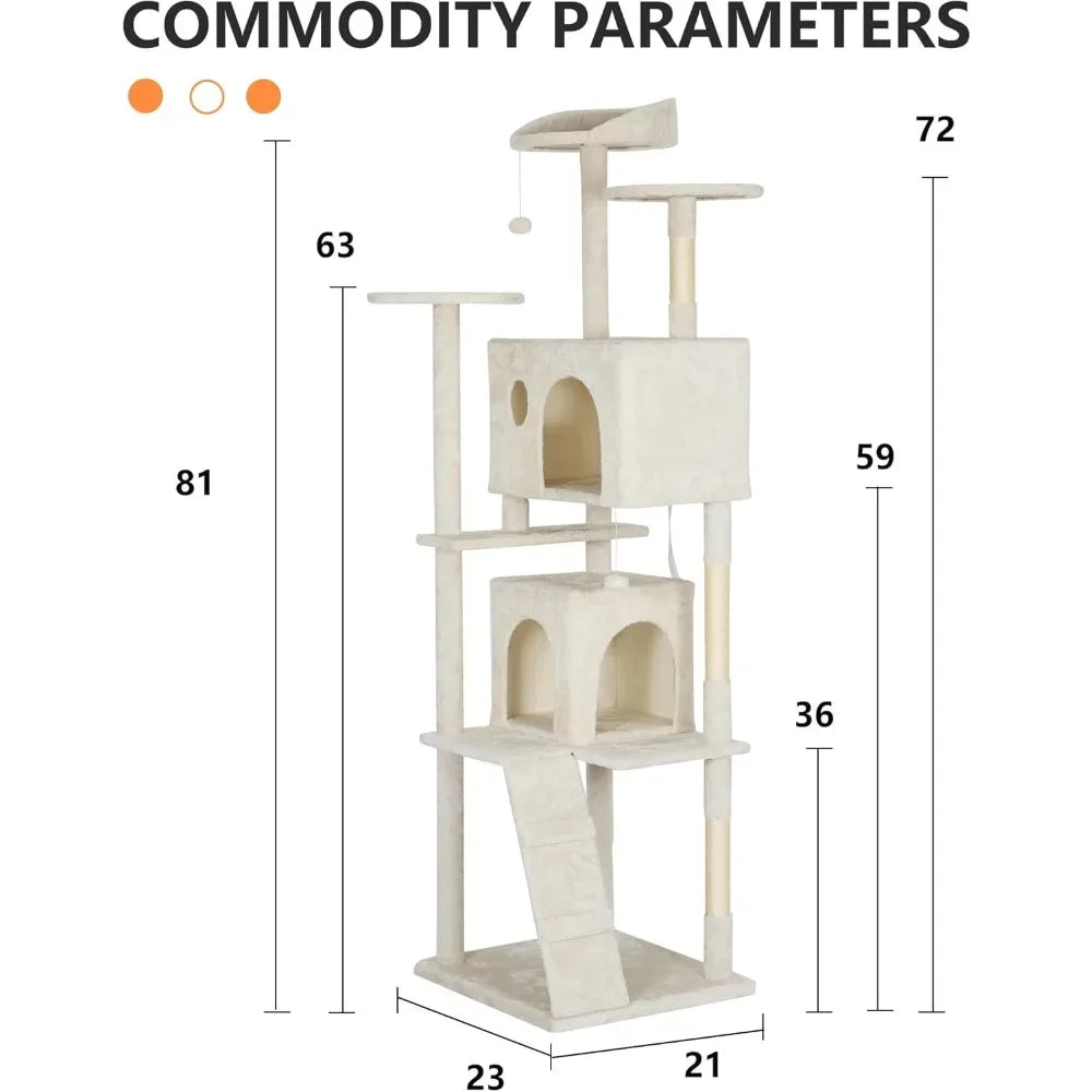Cat Tree Tower Multi-Level Cat Furniture Activity Center