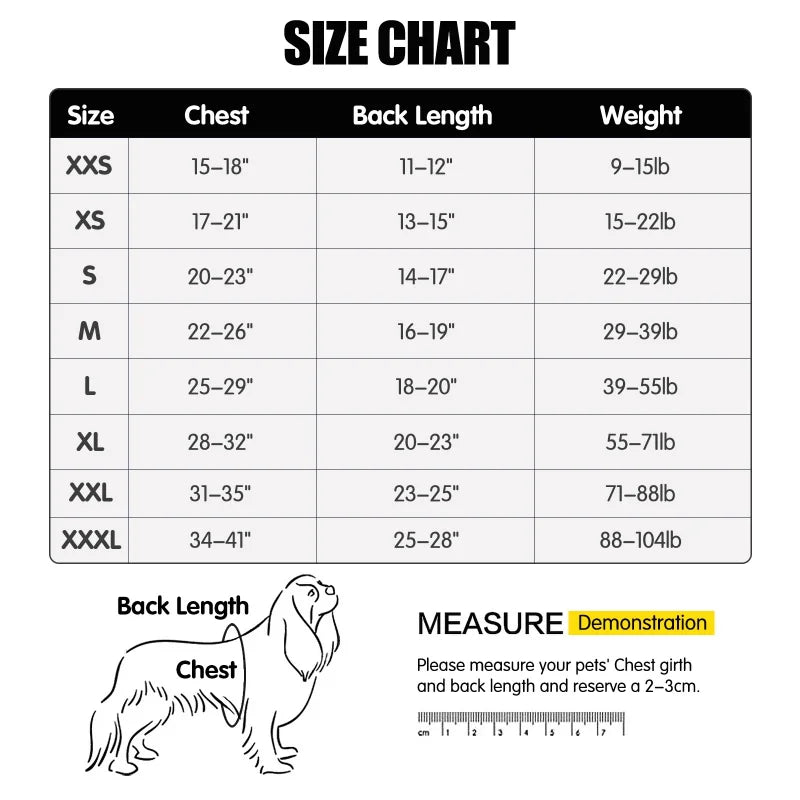 Recovery Suit for Dogs and Cats After Surgery Pet Shirts