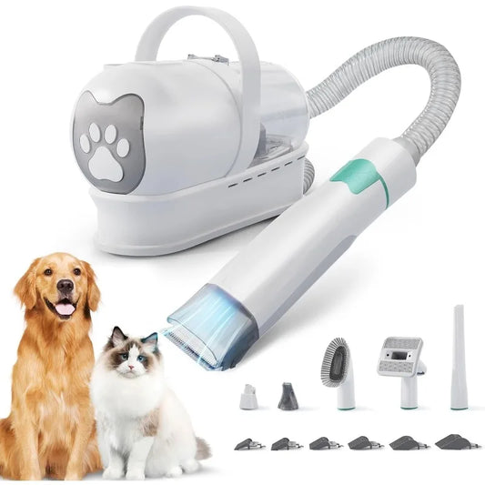 Vacuum With Pet Clipper Nail Grinder Dog Hair Vacuum With 6 Pet Grooming Tools For Dogs And Cats