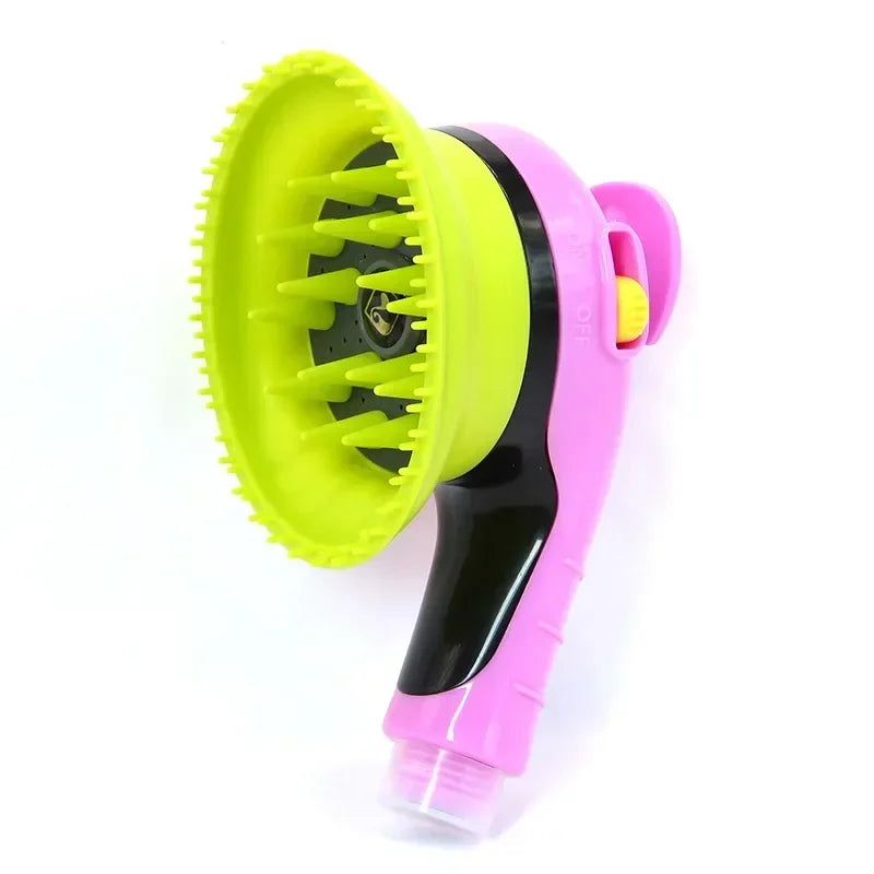 Pet Combing Massage Shower Head Bath Brush Dogs Cats