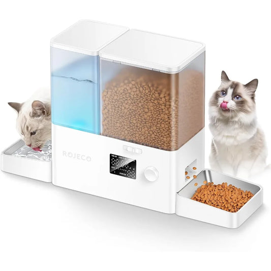 Hign-Concerned Automatic Cat Feeder and Water Dispenser Set