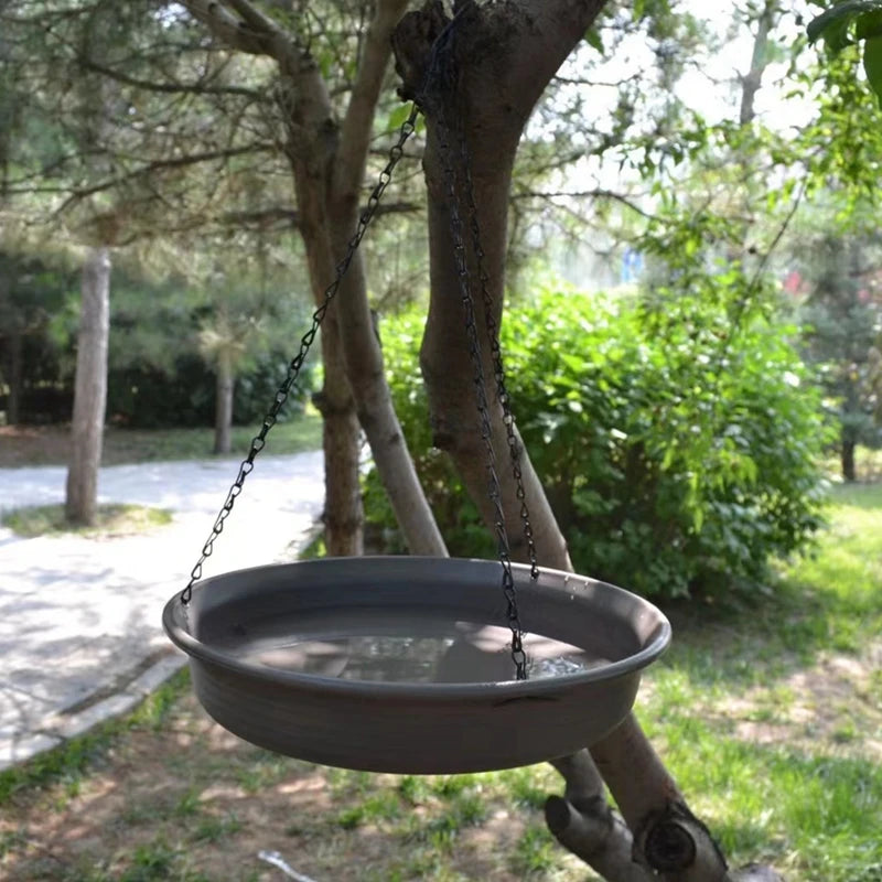 Hanging Bird Bath Feeder Platform For Outdoor Patio