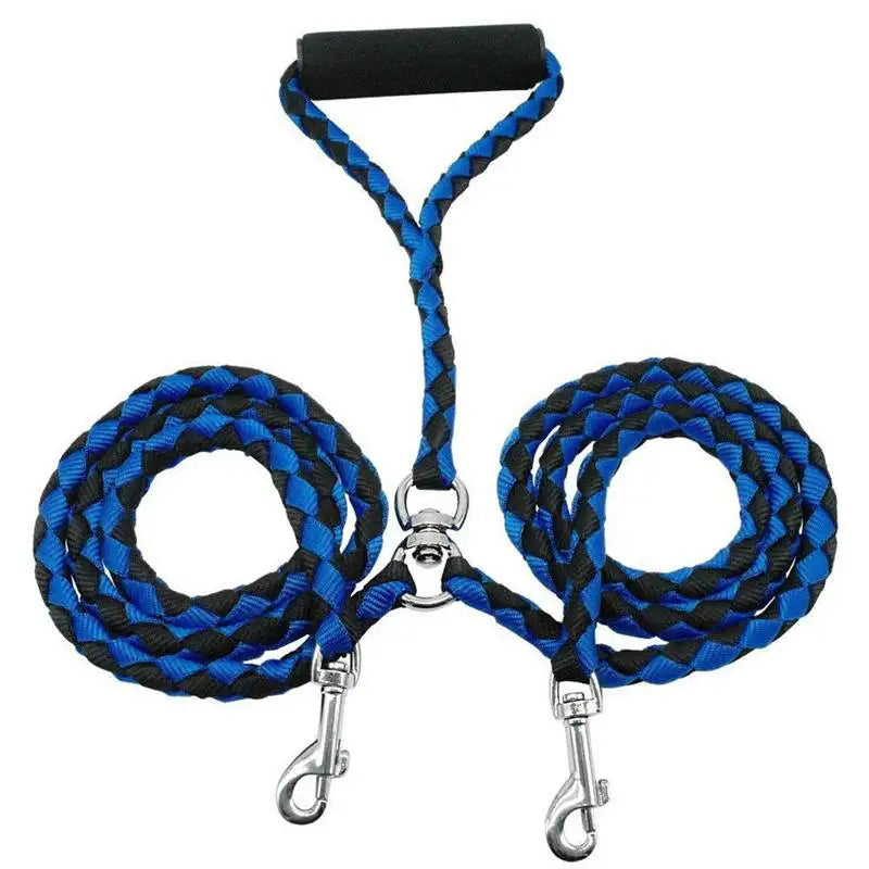 NoEnName Double Leash 360 Degree Rotation Knotless Pet Leash