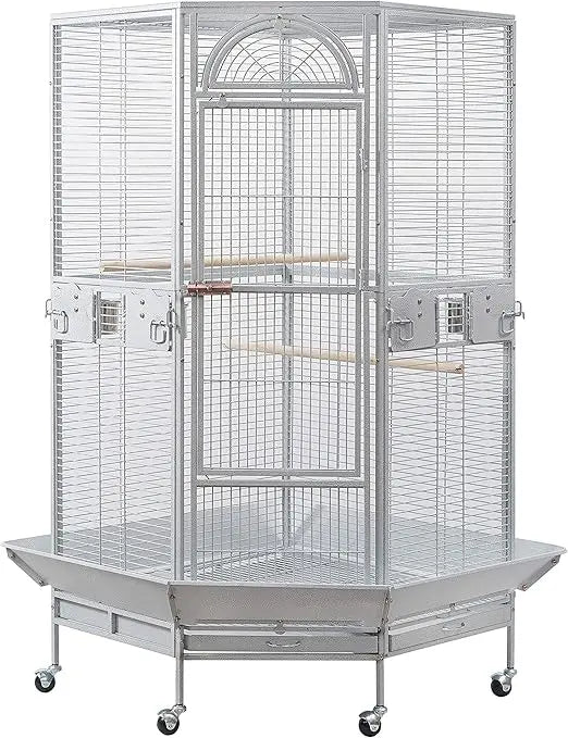 Gap Corner Bird Cage For Cockatiel And Parakeet Space Saver