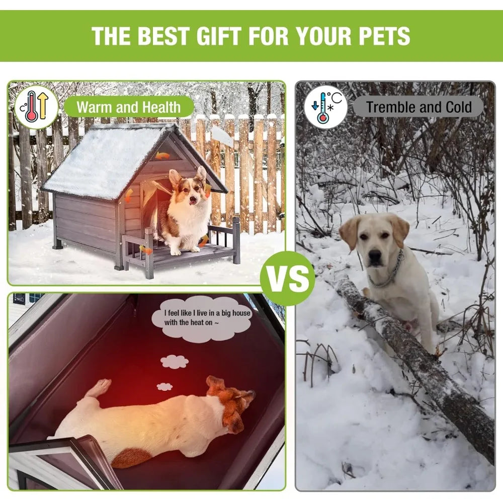NoEnName_Null Insulated Outdoor Dog House with Waterproof Liner